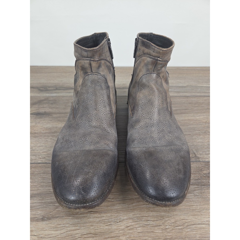 Jo Ghost Brown Leather Chelsea Boots Side Zipper Men's Size 45 EU Vero Cuoio - Picture 2 of 14